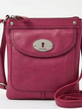 Pink Fossil Crossbody Bag